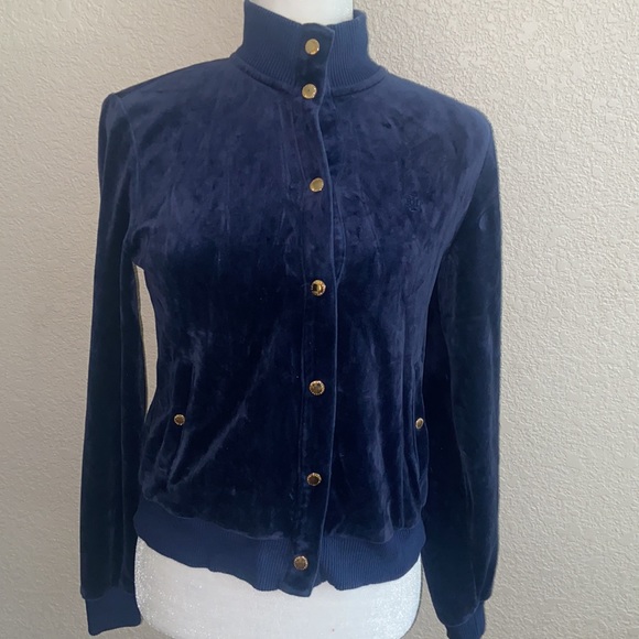 Ralph Lauren Blue Velour Jacket Size PMed VTG - Picture 2 of 6